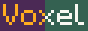 The text “Voxel” with colors swiping left to right.