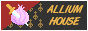 A dagger stabbing an onion and the text “allium house”.