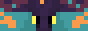 The front and sides of Voxel's Minecraft head.